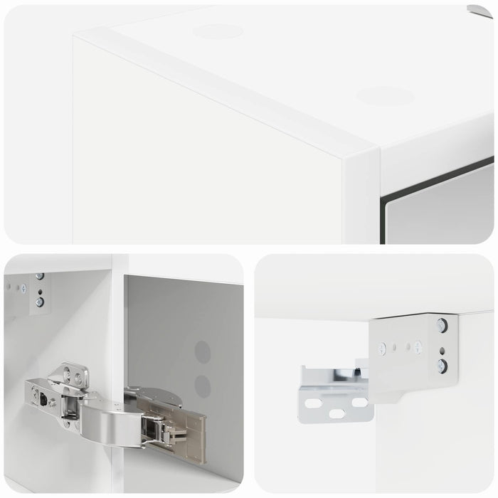 Dulap cu oglindă pentru baie Alb 63,5 x 16 x 62,5 cm - WALTI WALTI