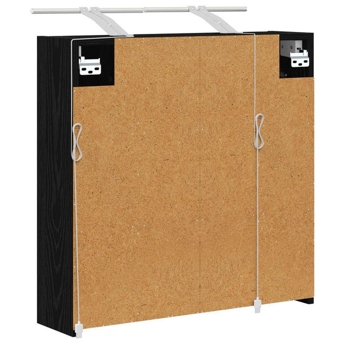 Dulap cu oglindă pentru baie Stejar Negru 63,5 x 16 x 62,5 cm - WALTI WALTI