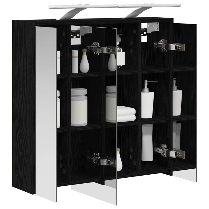 Dulap cu oglindă pentru baie Stejar Negru 63,5 x 16 x 62,5 cm - WALTI WALTI