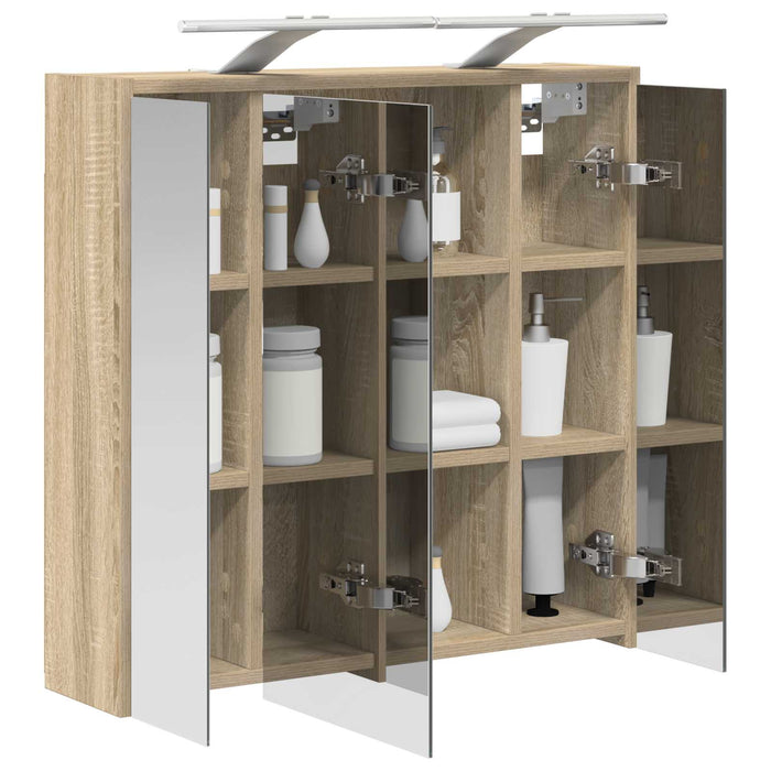 Dulap cu oglindă pentru baie Stejar Sonoma 63,5 x 16 x 62,5 cm - WALTI WALTI