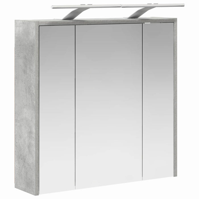 Dulap cu oglindă pentru baie Gri din beton 63,5 x 16 x 62,5 cm - WALTI WALTI