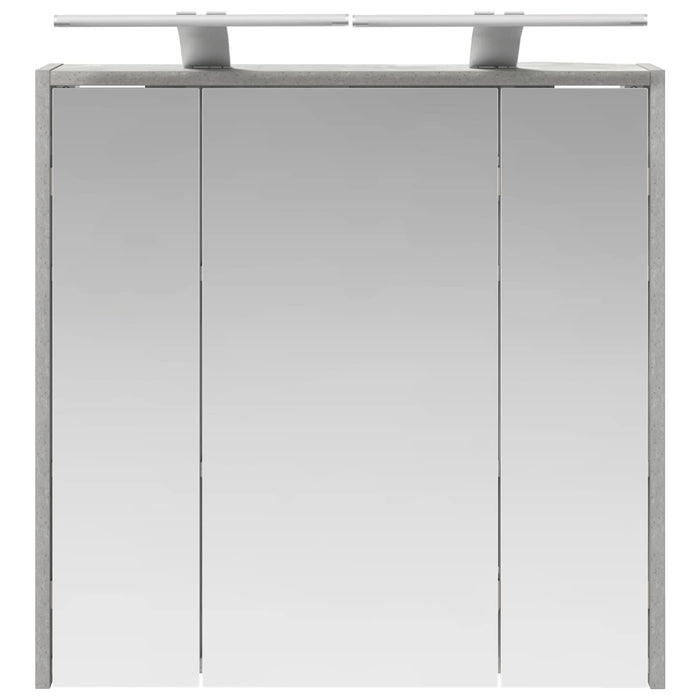 Dulap cu oglindă pentru baie Gri din beton 63,5 x 16 x 62,5 cm - WALTI WALTI
