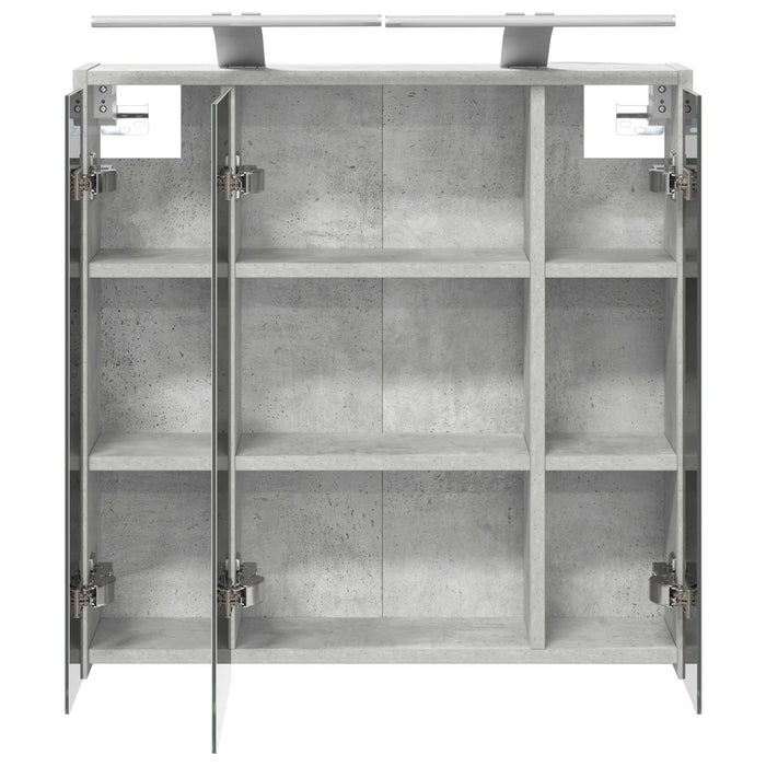 Dulap cu oglindă pentru baie Gri din beton 63,5 x 16 x 62,5 cm - WALTI WALTI