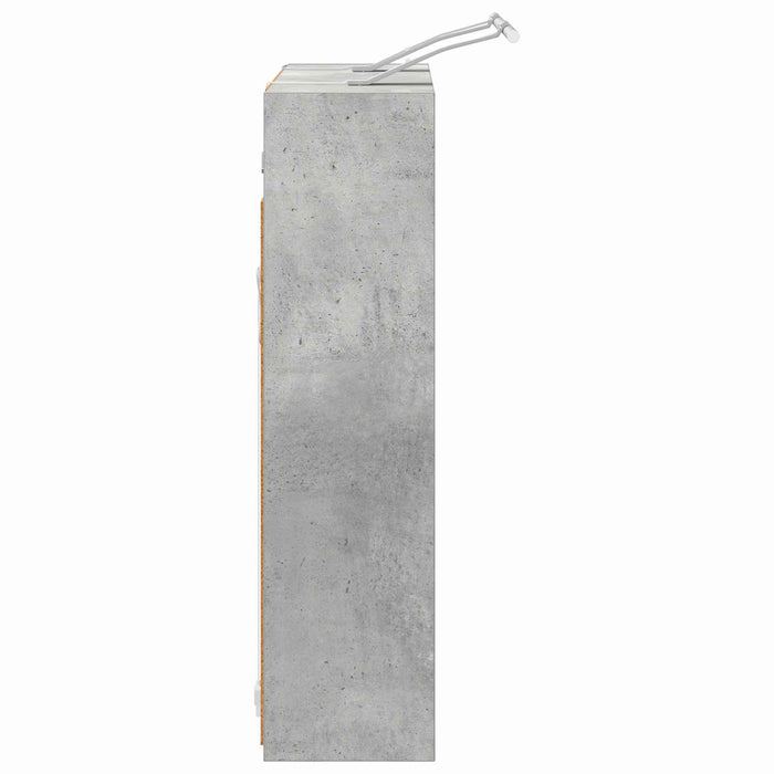 Dulap cu oglindă pentru baie Gri din beton 63,5 x 16 x 62,5 cm - WALTI WALTI