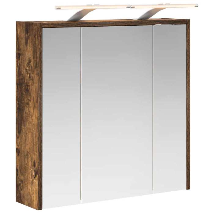 Dulap cu oglindă pentru baie Stejar fumuriu 63,5 x 16 x 62,5 cm - WALTI WALTI