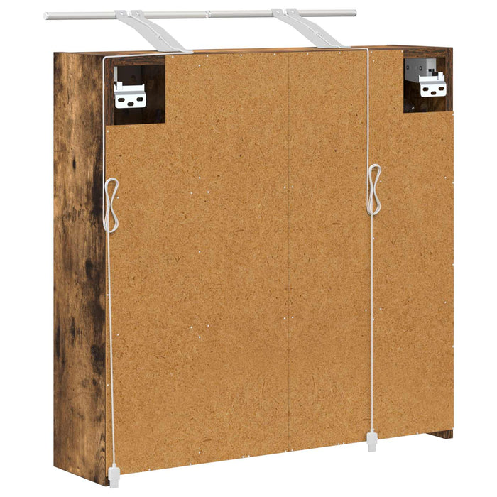 Dulap cu oglindă pentru baie Stejar fumuriu 63,5 x 16 x 62,5 cm - WALTI WALTI