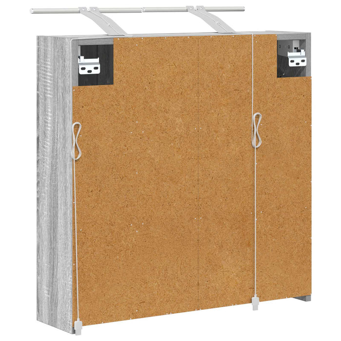 Dulap cu oglindă pentru baie Gri Sonoma 63,5 x 16 x 62,5 cm - WALTI WALTI