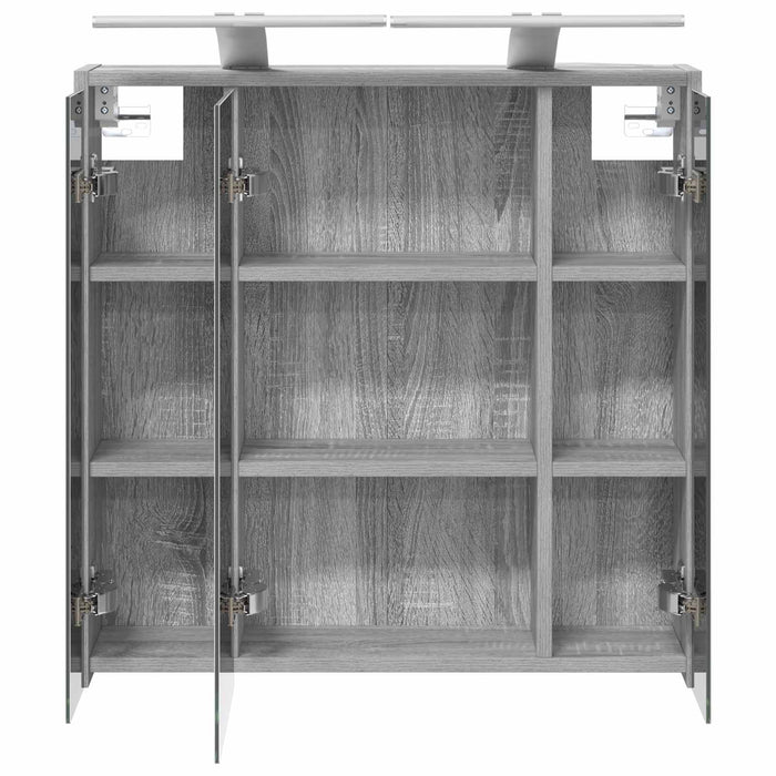Dulap cu oglindă pentru baie Gri Sonoma 63,5 x 16 x 62,5 cm - WALTI WALTI