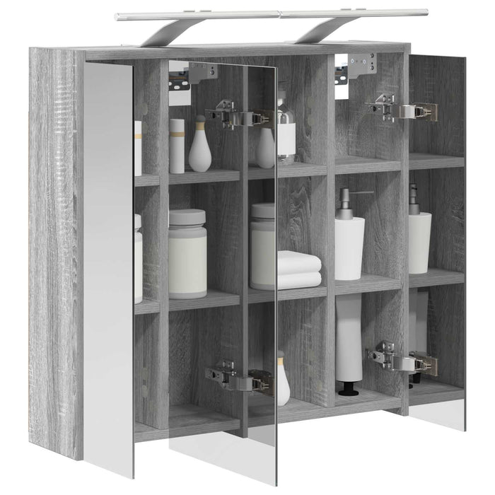 Dulap cu oglindă pentru baie Gri Sonoma 63,5 x 16 x 62,5 cm - WALTI WALTI