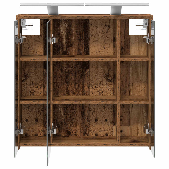 Dulap cu oglindă pentru baie Lemn vechi 63,5 x 16 x 62,5 cm - WALTI WALTI