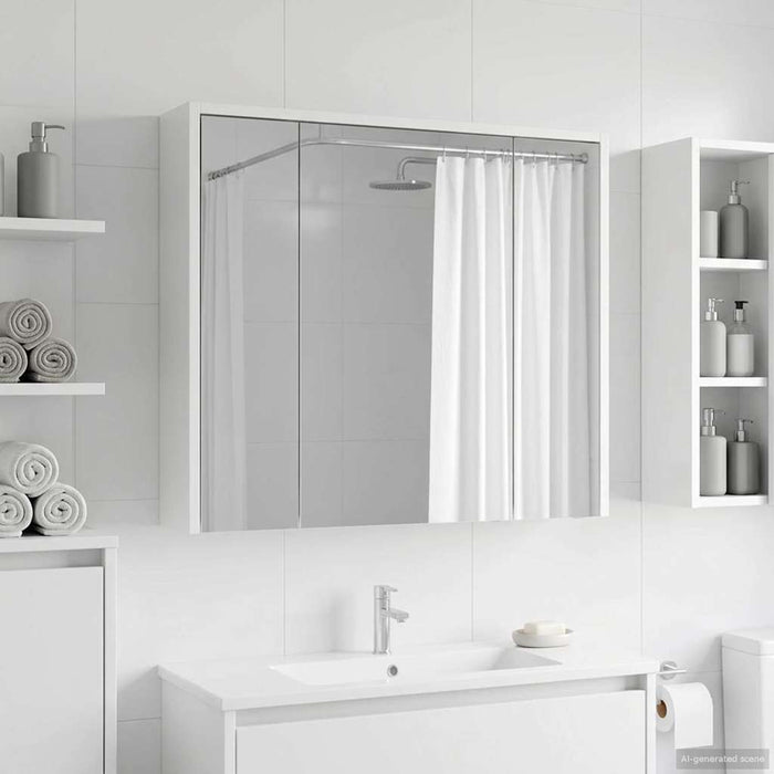 Dulap cu oglindă pentru baie Alb 73,5 x 16 x 62,5 cm - WALTI WALTI
