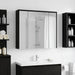 Dulap cu oglindă pentru baie Stejar Negru 73,5 x 16 x 62,5 cm - WALTI WALTI