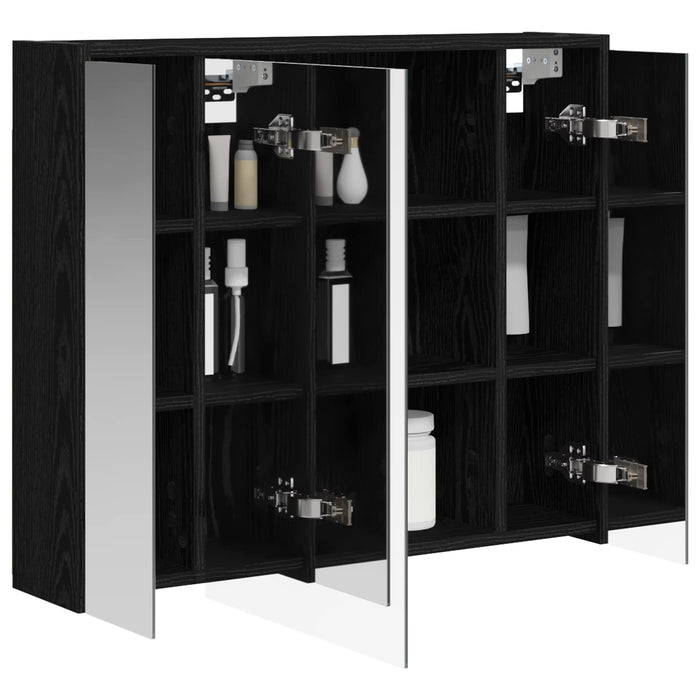 Dulap cu oglindă pentru baie Stejar Negru 73,5 x 16 x 62,5 cm - WALTI WALTI
