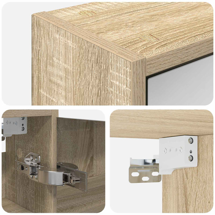 Dulap cu oglindă pentru baie Stejar Sonoma 73,5 x 16 x 62,5 cm - WALTI WALTI