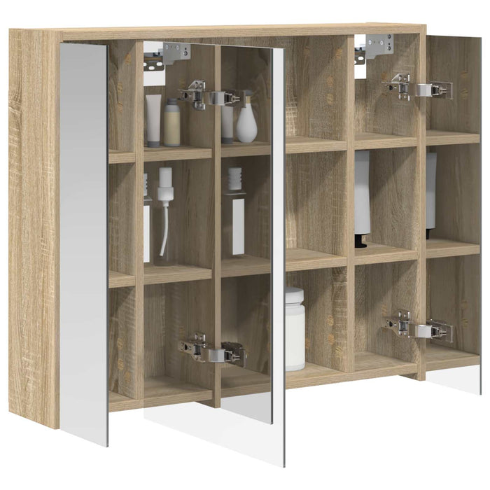 Dulap cu oglindă pentru baie Stejar Sonoma 73,5 x 16 x 62,5 cm - WALTI WALTI
