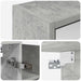 Dulap cu oglindă pentru baie Gri din beton 73,5 x 16 x 62,5 cm - WALTI WALTI