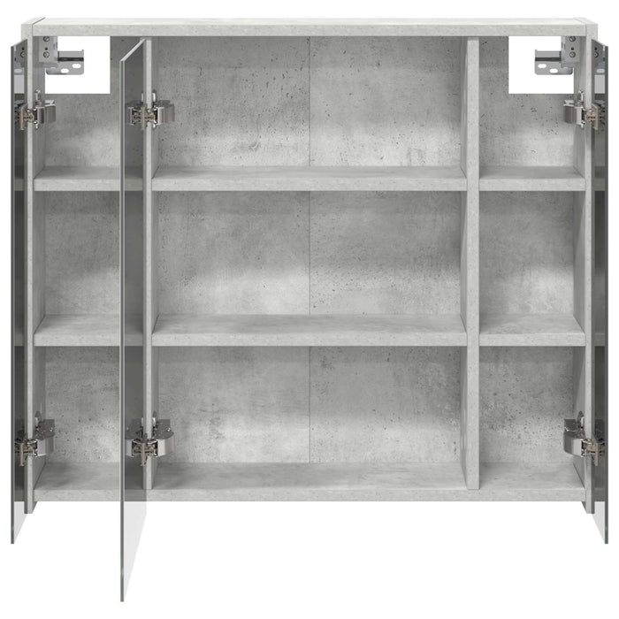 Dulap cu oglindă pentru baie Gri din beton 73,5 x 16 x 62,5 cm - WALTI WALTI