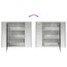 Dulap cu oglindă pentru baie Gri din beton 73,5 x 16 x 62,5 cm - WALTI WALTI