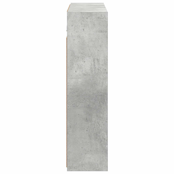 Dulap cu oglindă pentru baie Gri din beton 73,5 x 16 x 62,5 cm - WALTI WALTI