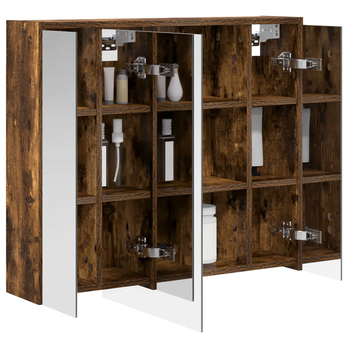 Dulap cu oglindă pentru baie Stejar fumuriu 73,5 x 16 x 62,5 cm - WALTI WALTI