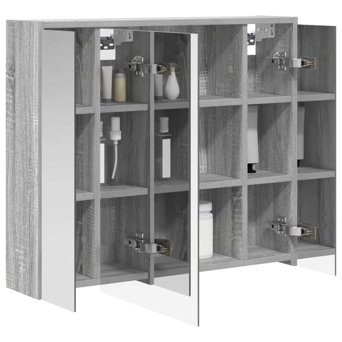 Dulap cu oglindă pentru baie Gri Sonoma 73,5 x 16 x 62,5 cm - WALTI WALTI