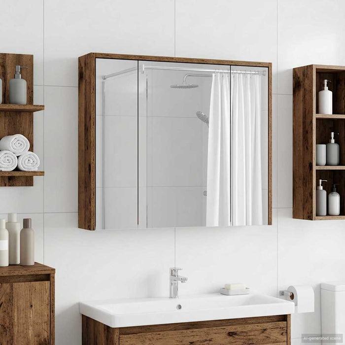 Dulap cu oglindă pentru baie Lemn vechi 73,5 x 16 x 62,5 cm - WALTI WALTI