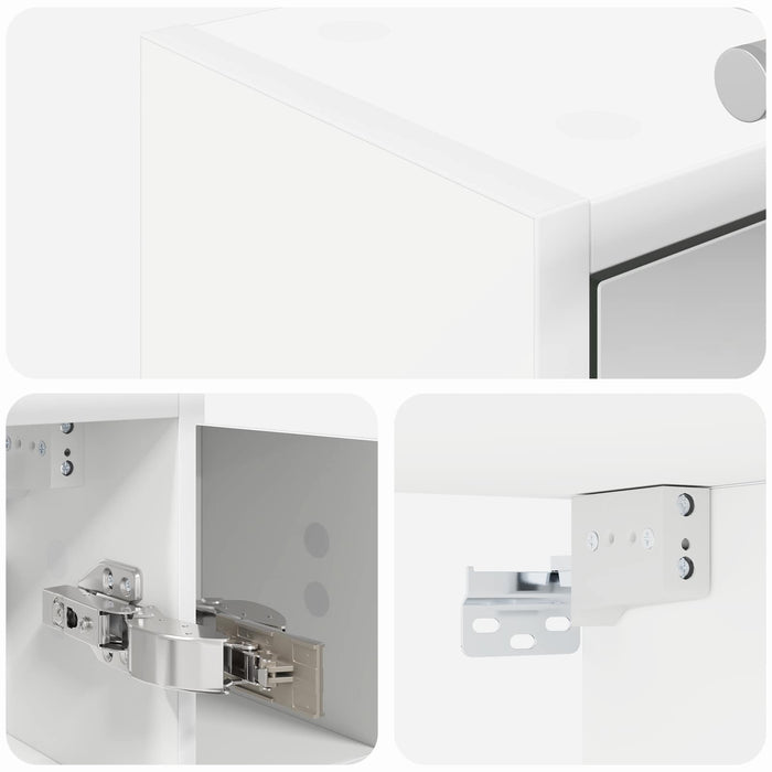 Dulap cu oglindă pentru baie Alb 73,5 x 16 x 62,5 cm - WALTI WALTI