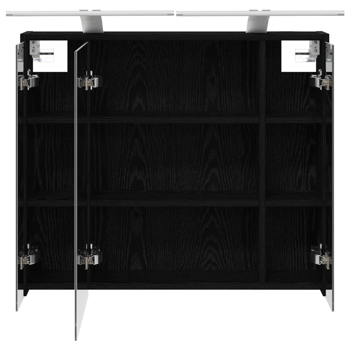 Dulap cu oglindă pentru baie Stejar Negru 73,5 x 16 x 62,5 cm - WALTI WALTI