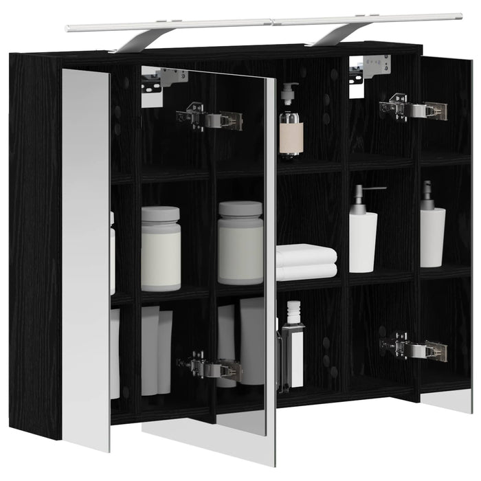 Dulap cu oglindă pentru baie Stejar Negru 73,5 x 16 x 62,5 cm - WALTI WALTI