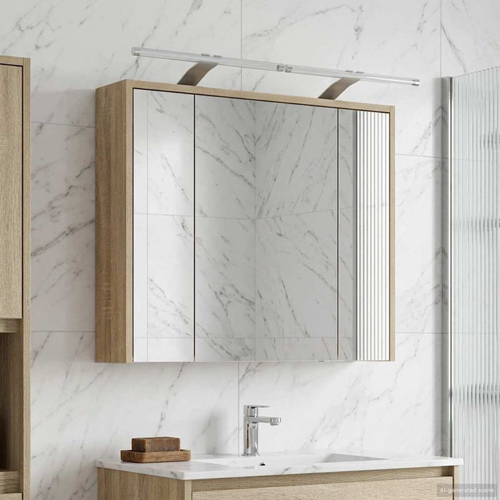 Dulap cu oglindă pentru baie Stejar Sonoma 73,5 x 16 x 62,5 cm - WALTI WALTI