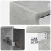 Dulap cu oglindă pentru baie Gri din beton 73,5 x 16 x 62,5 cm - WALTI WALTI