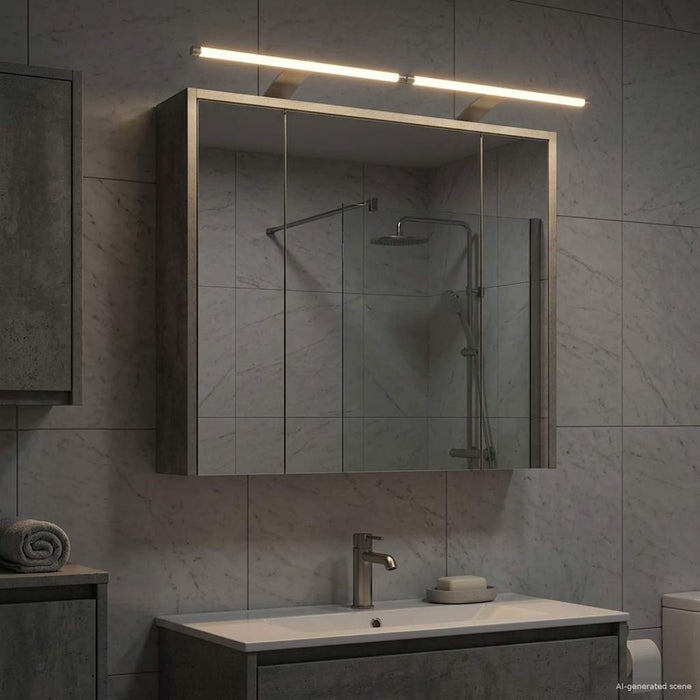 Dulap cu oglindă pentru baie Gri din beton 73,5 x 16 x 62,5 cm - WALTI WALTI