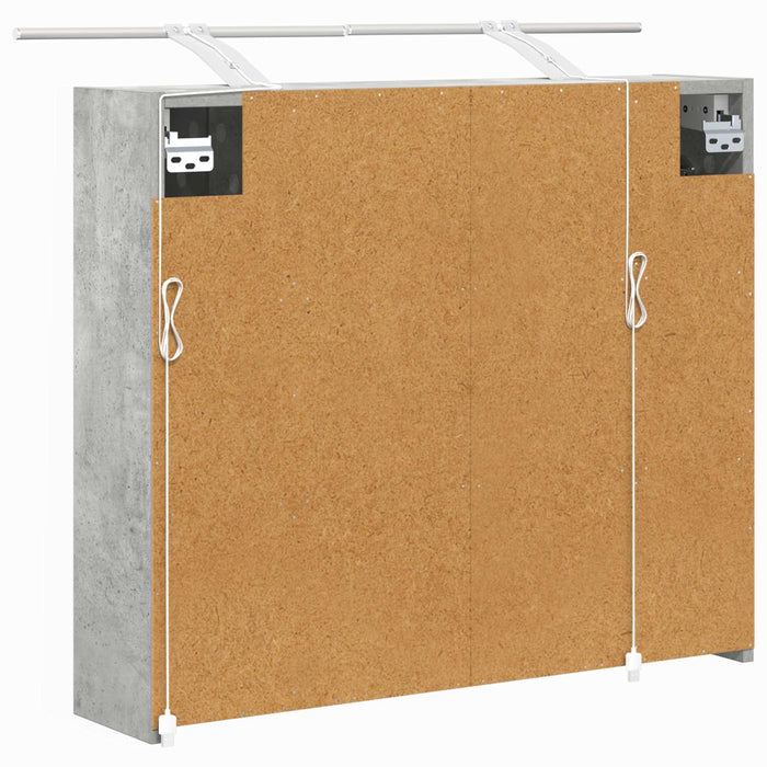Dulap cu oglindă pentru baie Gri din beton 73,5 x 16 x 62,5 cm - WALTI WALTI