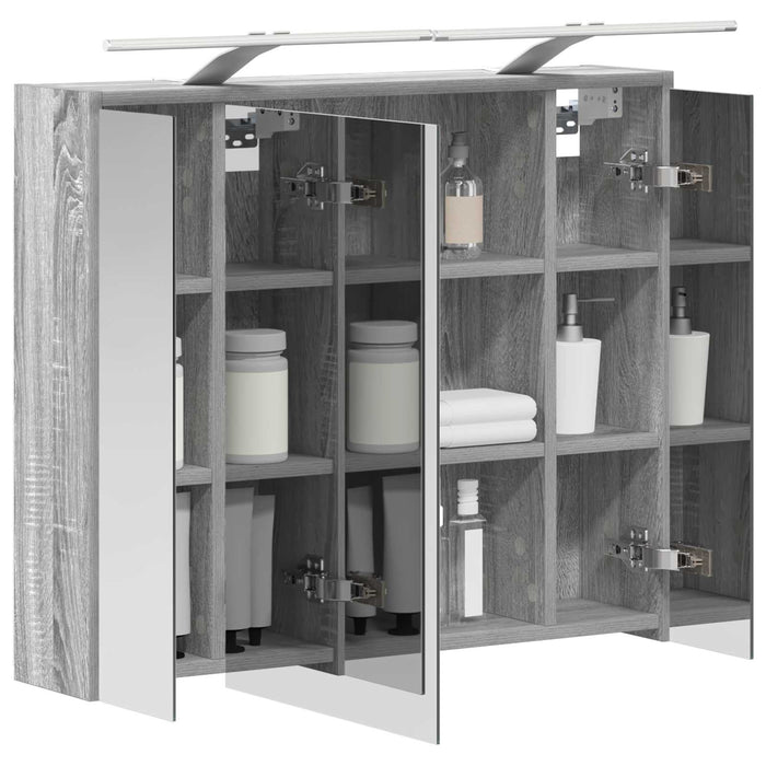 Dulap cu oglindă pentru baie Gri Sonoma 73,5 x 16 x 62,5 cm - WALTI WALTI