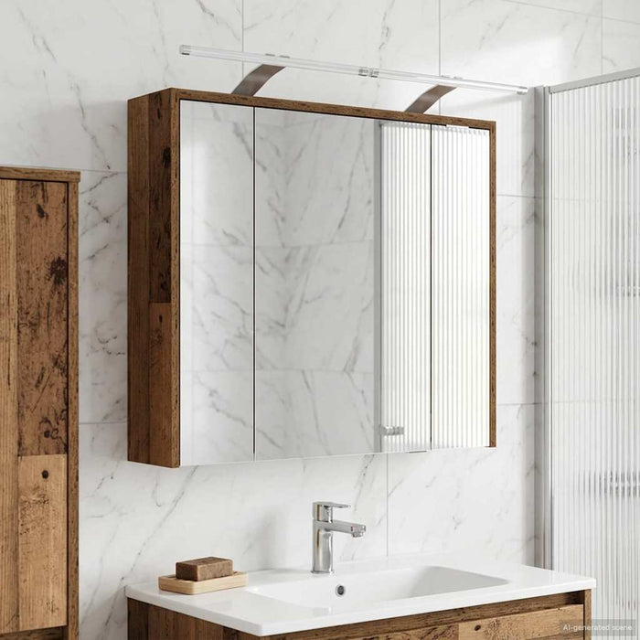 Dulap cu oglindă pentru baie Lemn vechi 73,5 x 16 x 62,5 cm - WALTI WALTI
