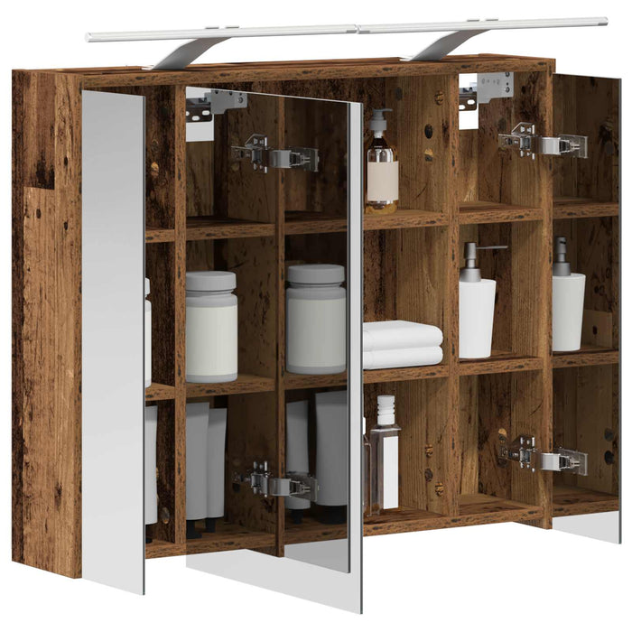 Dulap cu oglindă pentru baie Lemn vechi 73,5 x 16 x 62,5 cm - WALTI WALTI