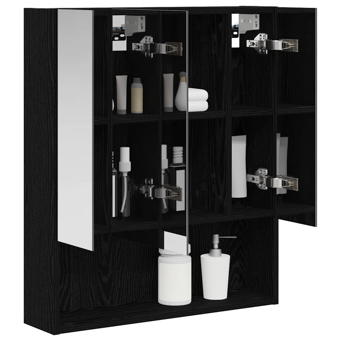 Dulap cu oglindă pentru baie Stejar Negru 60 x 14.5 x 70 cm - WALTI WALTI