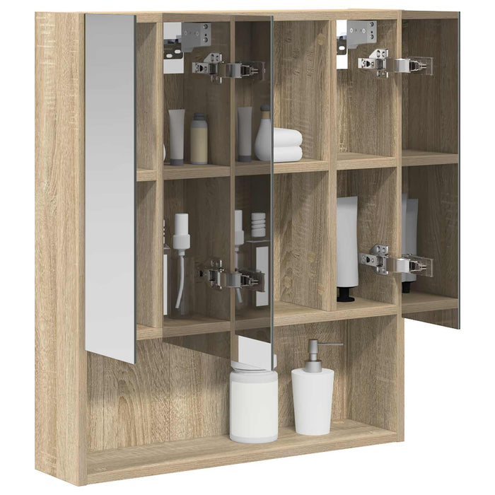 Dulap cu oglindă pentru baie Stejar Sonoma 60 x 14.5 x 70 cm - WALTI WALTI
