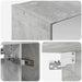 Dulap cu oglindă pentru baie Gri din beton 60 x 14.5 x 70 cm - WALTI WALTI