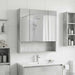 Dulap cu oglindă pentru baie Gri din beton 60 x 14.5 x 70 cm - WALTI WALTI