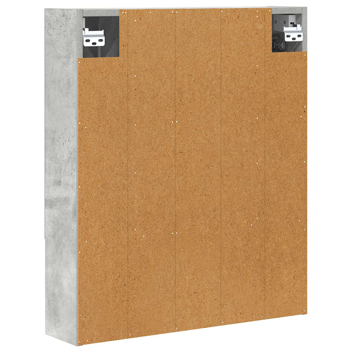 Dulap cu oglindă pentru baie Gri din beton 60 x 14.5 x 70 cm - WALTI WALTI