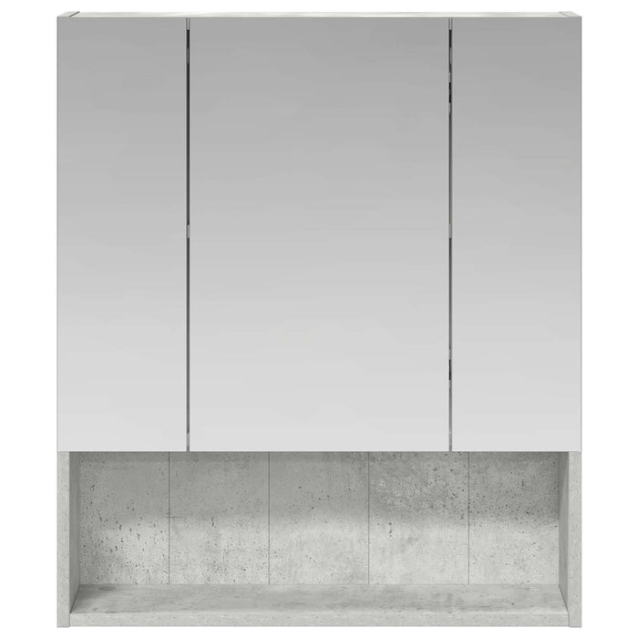 Dulap cu oglindă pentru baie Gri din beton 60 x 14.5 x 70 cm - WALTI WALTI