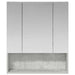 Dulap cu oglindă pentru baie Gri din beton 60 x 14.5 x 70 cm - WALTI WALTI