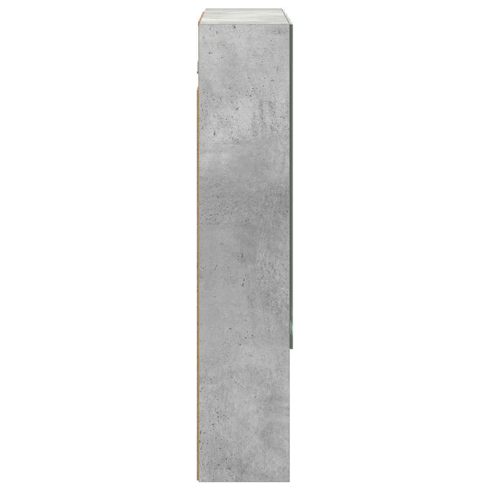 Dulap cu oglindă pentru baie Gri din beton 60 x 14.5 x 70 cm - WALTI WALTI