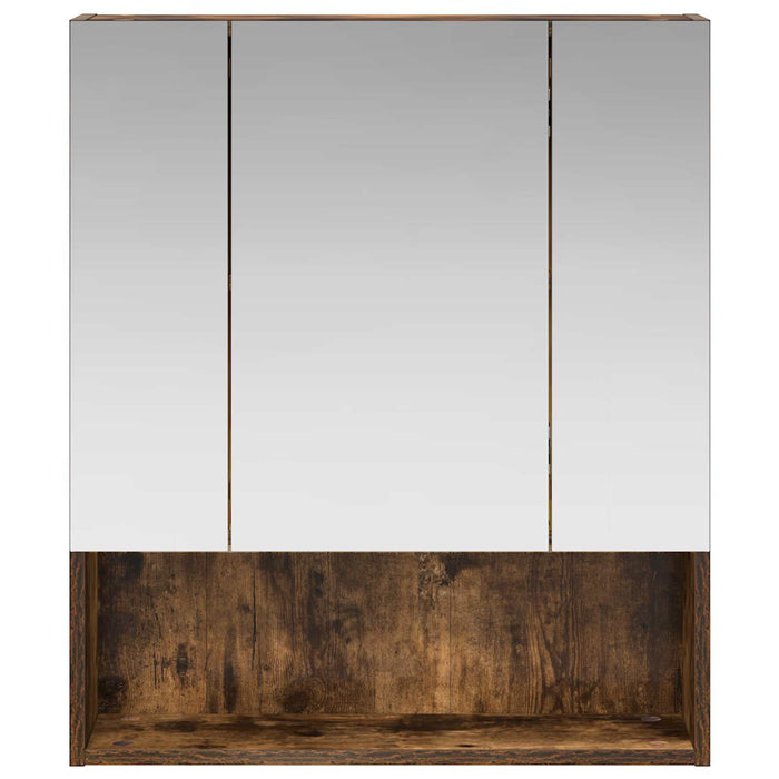 Dulap cu oglindă pentru baie Stejar fumuriu 60 x 14.5 x 70 cm - WALTI WALTI