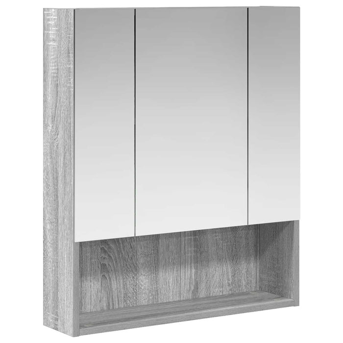 Dulap cu oglindă pentru baie Gri Sonoma 60 x 14.5 x 70 cm - WALTI WALTI