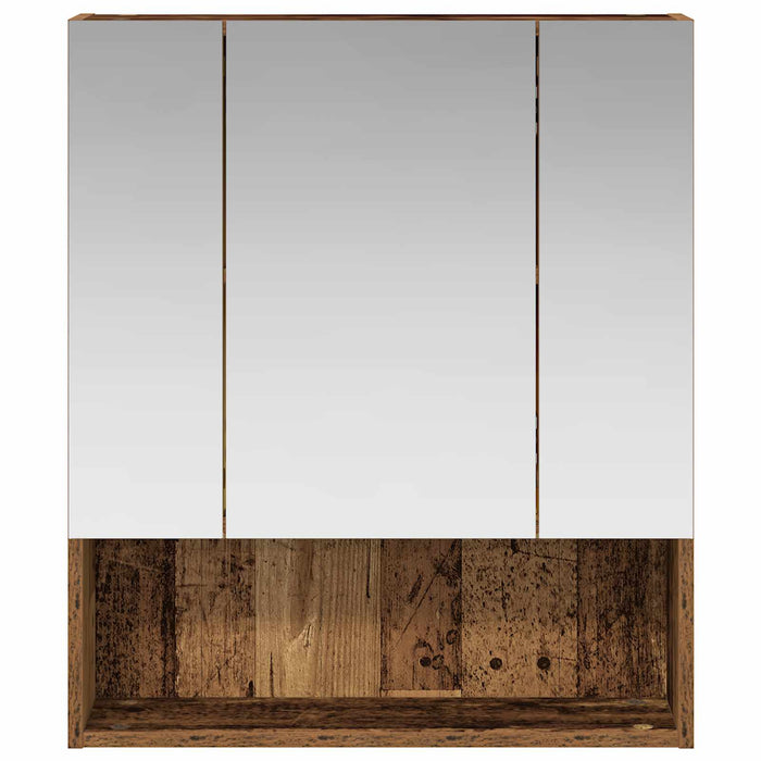 Dulap cu oglindă pentru baie Lemn vechi 60 x 14.5 x 70 cm - WALTI WALTI