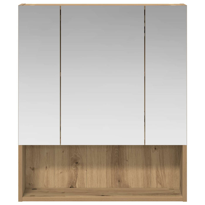 Dulap cu oglindă pentru baie Stejar artizanal 60 x 14.5 x 70 cm - WALTI WALTI