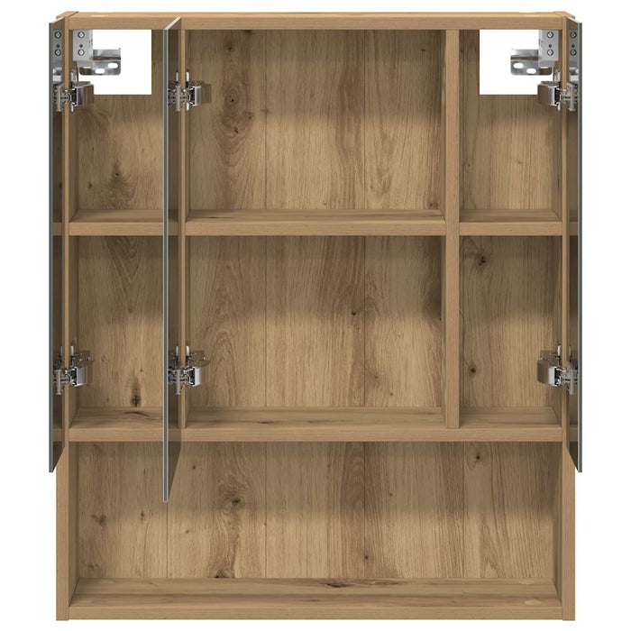 Dulap cu oglindă pentru baie Stejar artizanal 60 x 14.5 x 70 cm - WALTI WALTI