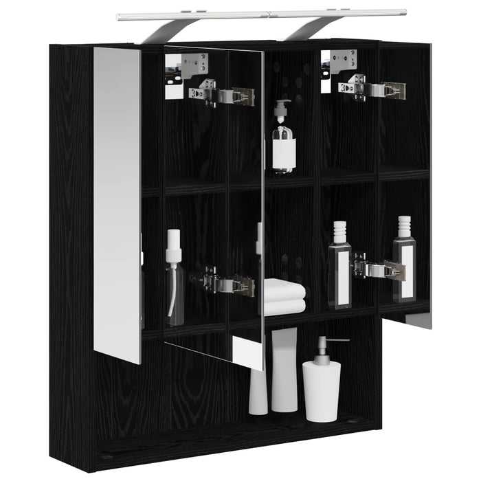 Dulap cu oglindă pentru baie Stejar Negru 60 x 14.5 x 70 cm - WALTI WALTI